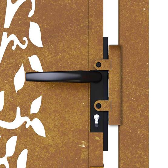 Portail de Jardin Acier Corten Design Naturel Arbre Découpé Laser 100x100 cm - ComfortXL Outdoor Living - Image 10