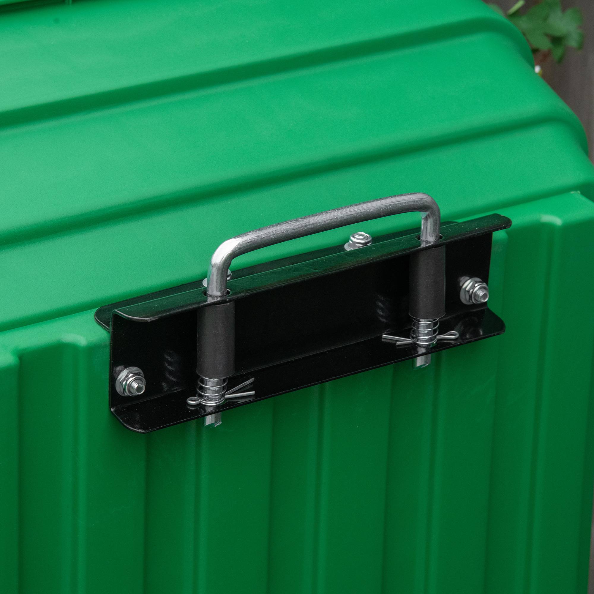 Chariot de jardin acier polypropylène vert jaune 118 x 58 x 102 cm - PANGIVO - Image 10