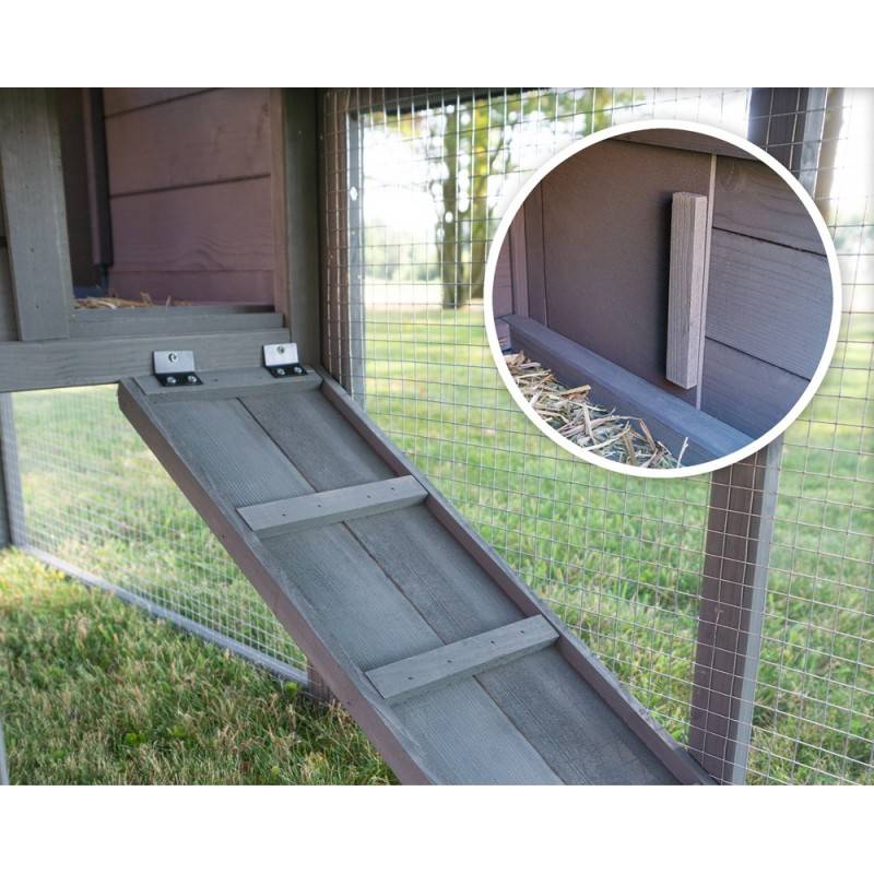 Cage Clapier Enclos lapin Extérieur en pour lapins petits animaux 088 Maison de rêve 146x50x86cm(LxPxH) - Image 4