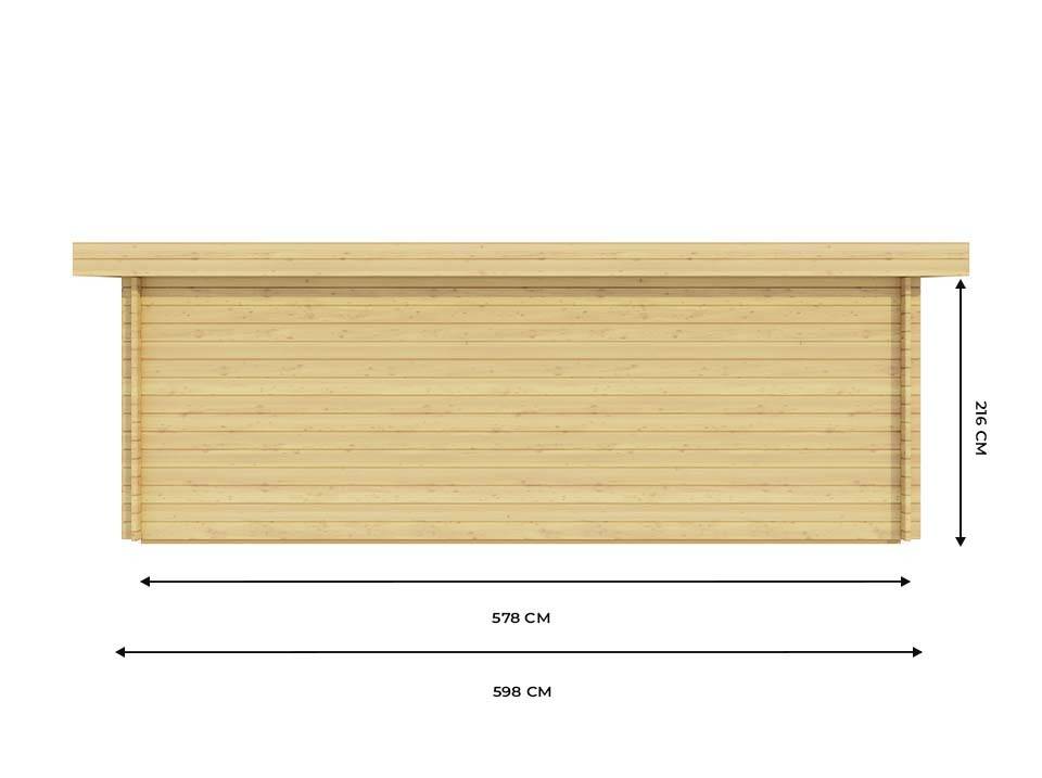 Direct Abris - Hangar Bois 22m2 - Epaisseur des murs : 44mm - Espace Atelier/ Bricolage - Bois Naturel de Qualité - Double Vitrage - Imagen 6
