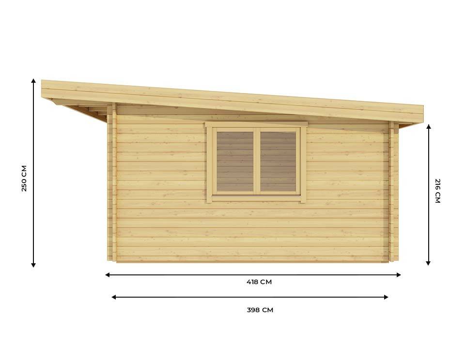 Direct Abris - Hangar Bois 22m2 - Epaisseur des murs : 44mm - Espace Atelier/ Bricolage - Bois Naturel de Qualité - Double Vitrage - Imagen 8