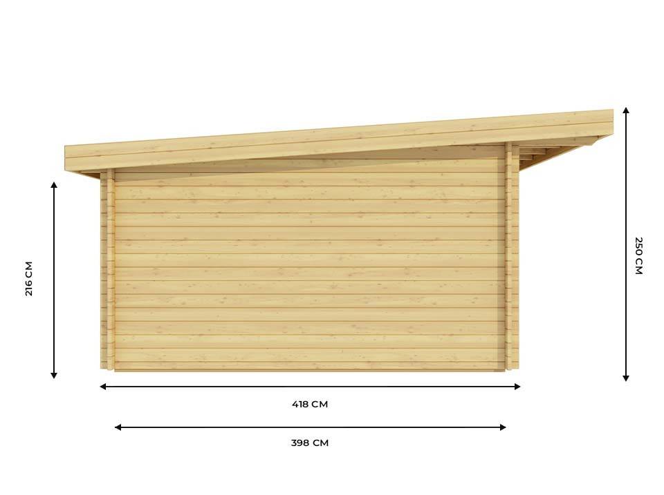 Direct Abris - Hangar Bois 22m2 - Epaisseur des murs : 44mm - Espace Atelier/ Bricolage - Bois Naturel de Qualité - Double Vitrage - Imagen 7