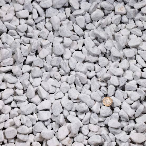 Galet Marbre Blanc Carrare 15-25 mm - Lot de 25 sacs de 20 kg (7,5 m²) - RO'MA NATURE - Image 2