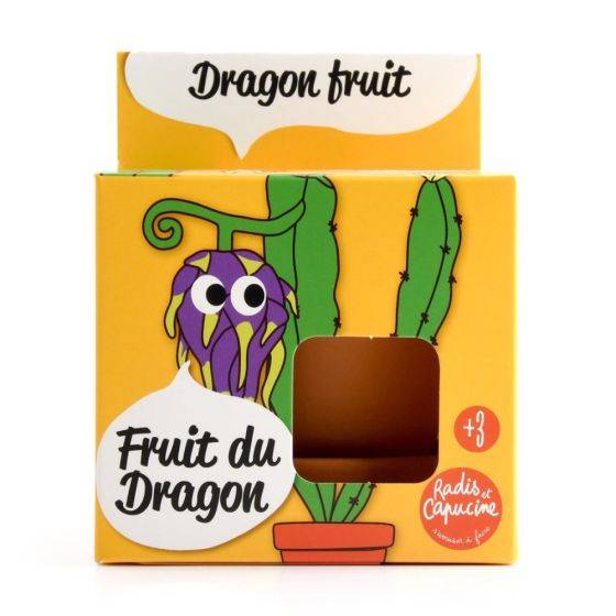 Radis et Capucine - Radis et Capucine - Pot avec coupelle - Fruit du dragon - 8 cm - Imagen 1