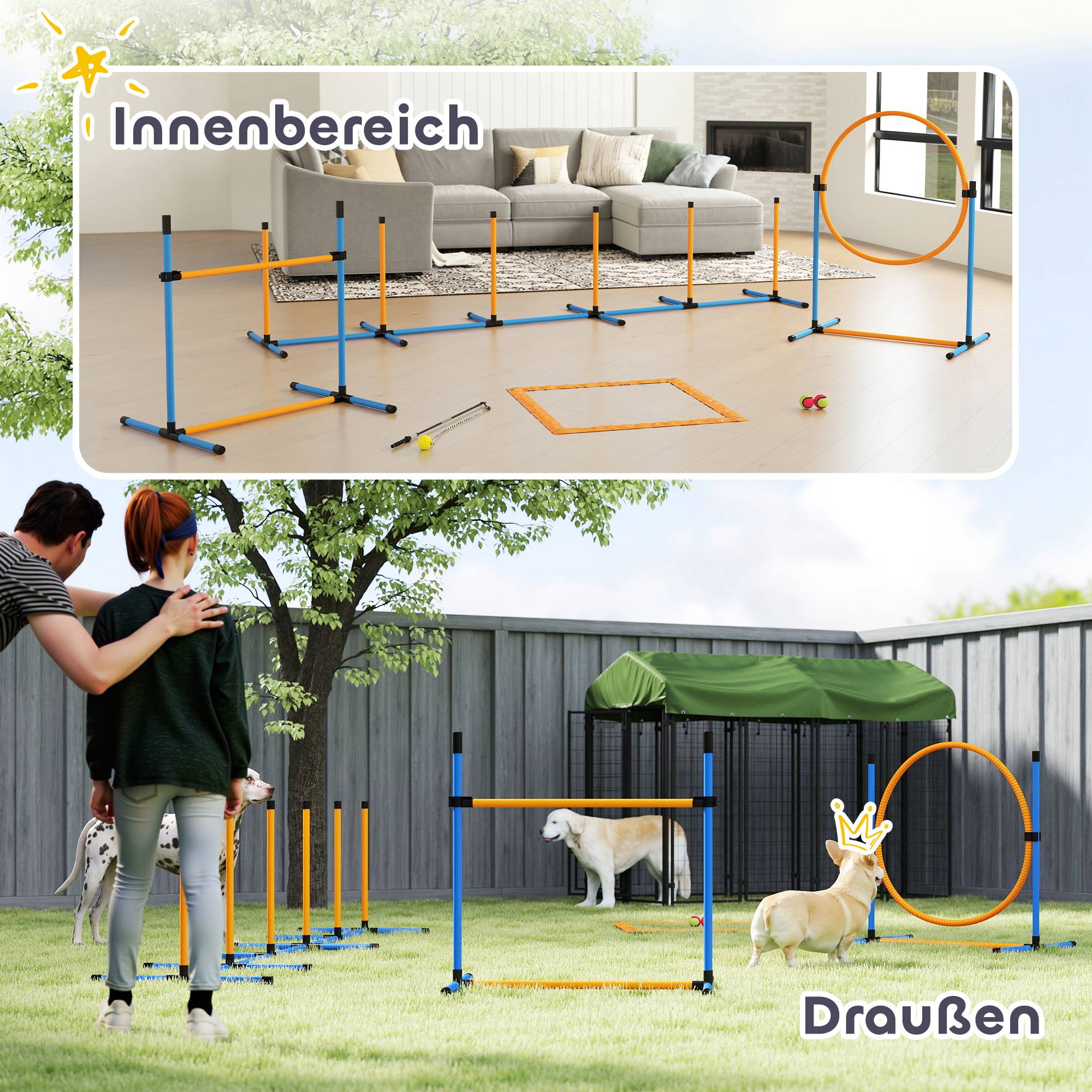 Kit d'agilité pour chien plastique multicolore 348 x 69 x 69 cm - PANGIVO - Image 9