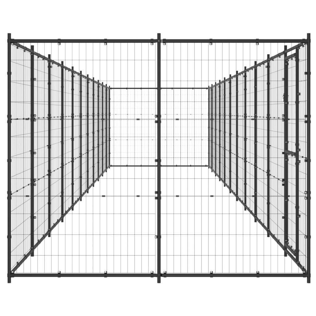 Helloshop26 - Chenil extérieur cage enclos parc animaux chien d'extérieur pour chiens acier 26,62 m² - Imagen 4