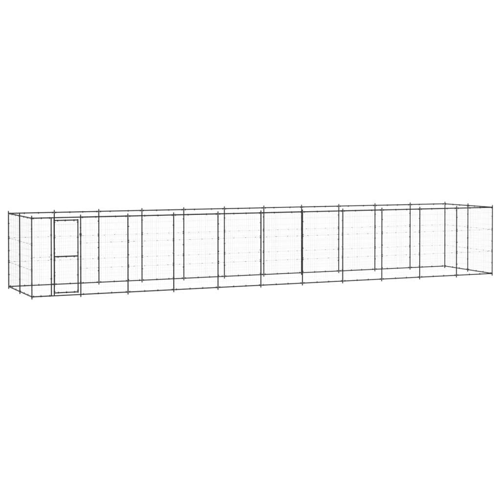 Helloshop26 - Chenil extérieur cage enclos parc animaux chien d'extérieur pour chiens acier 26,62 m² - Imagen 1