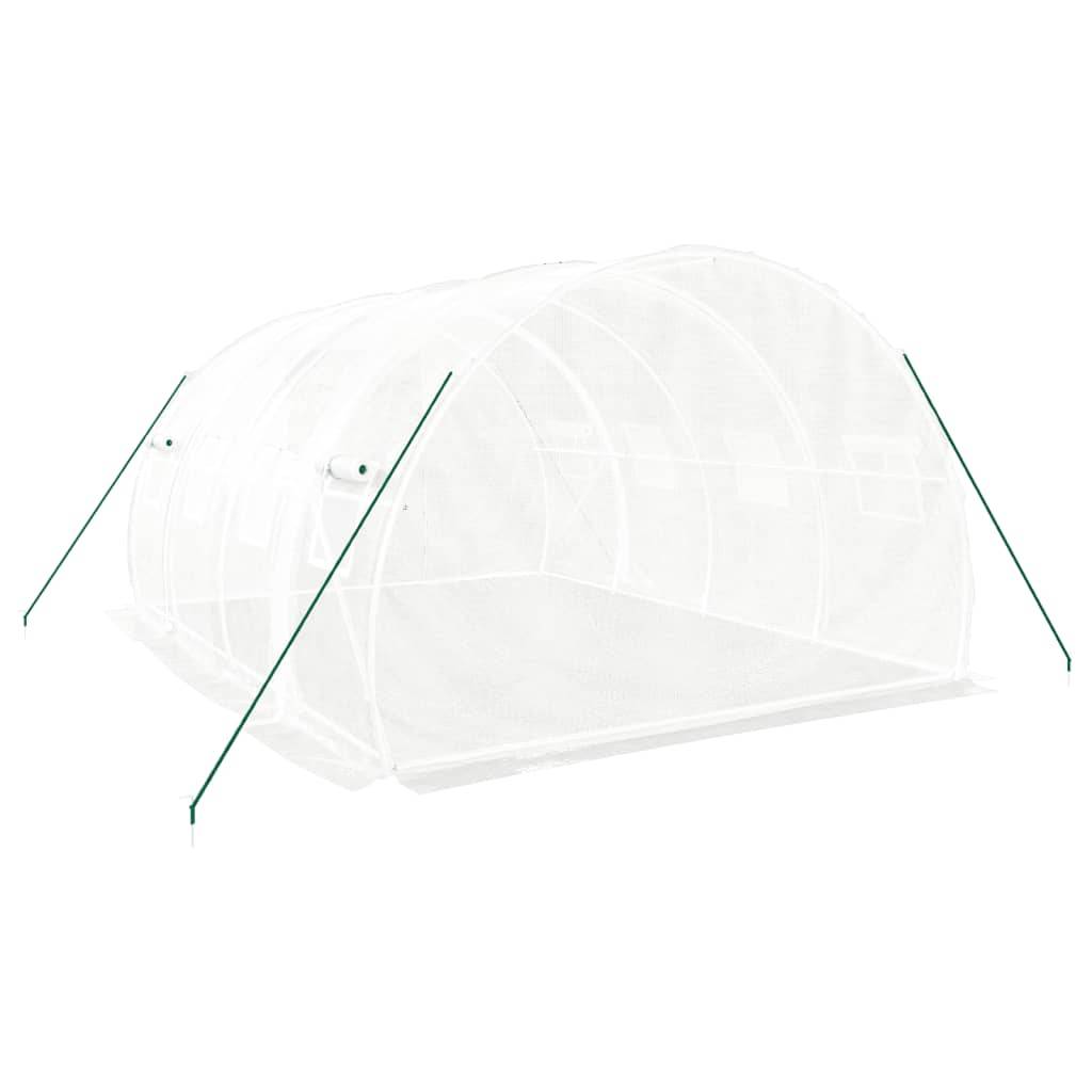 Serre de jardin 12m² - Serre de culture avec cadre en acier blanc 4x3x2 m MAISON CHIC - Image 6