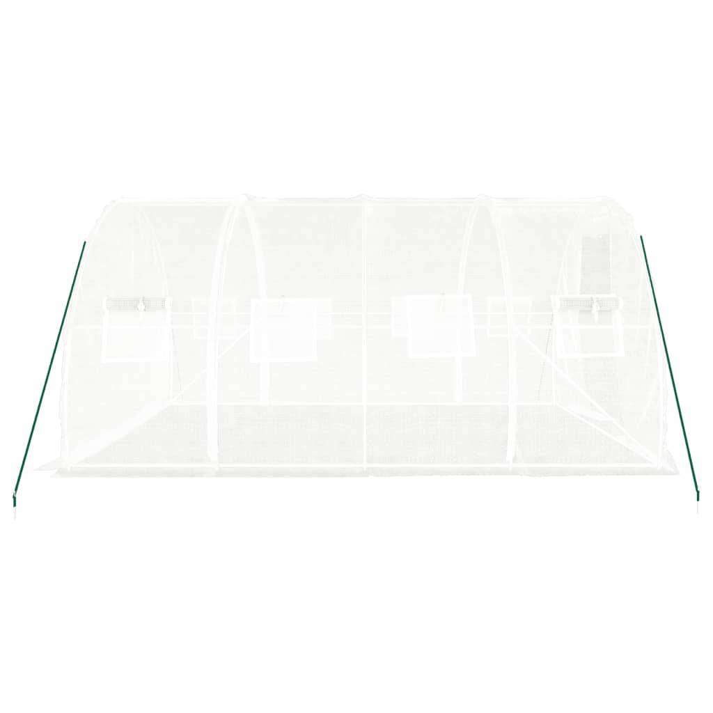 Serre de jardin 12m² - Serre de culture avec cadre en acier blanc 4x3x2 m MAISON CHIC - Image 5