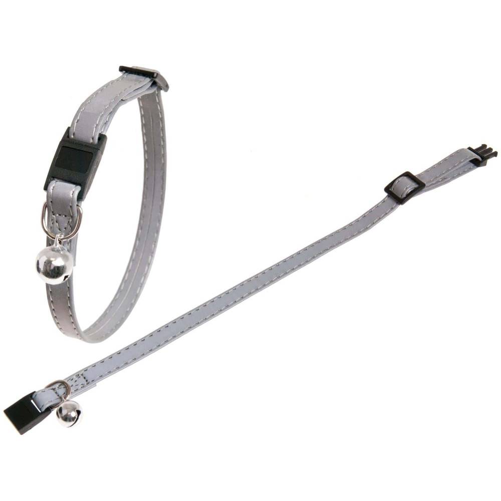 1 Collier réfléchissant gris pour chat - Image 1
