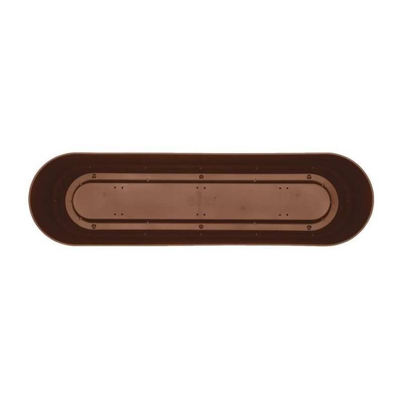 Elho - Planteur Ovale Greenville - Plastique - ø70 - Marron Glacé - Imagen 4