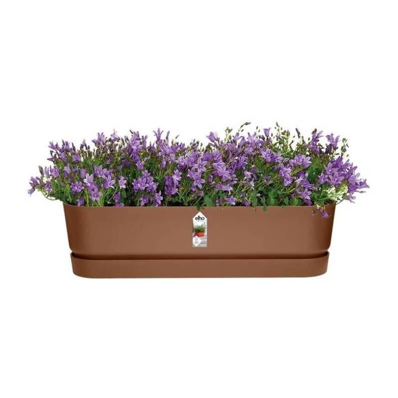 Elho - Planteur Ovale Greenville - Plastique - ø70 - Marron Glacé - Imagen 3