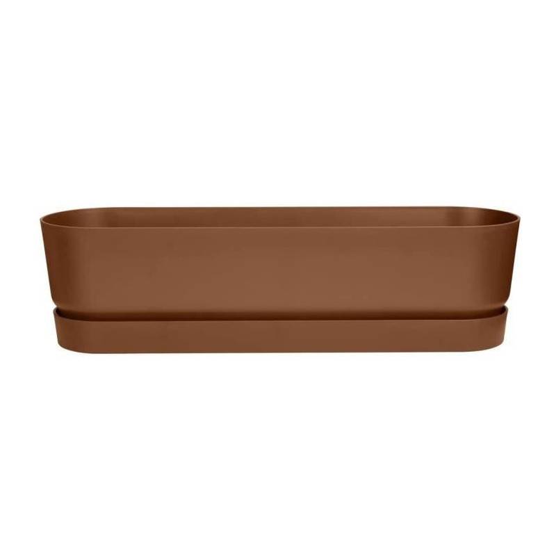 Elho - Planteur Ovale Greenville - Plastique - ø70 - Marron Glacé - Imagen 2