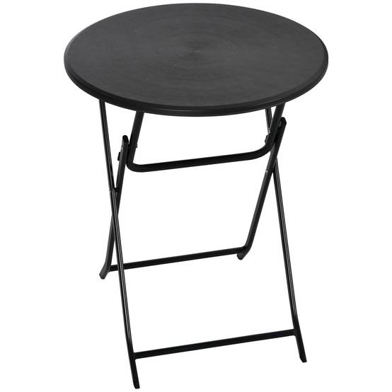 ComfortXL - Table de jardin pliante acier et HDPE gris foncé Ø60 cm pour balcon et terrasse - ComfortXL Outdoor Living - Image 1