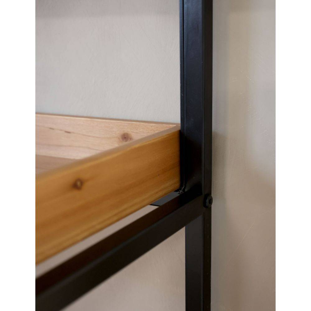 Chemin De Campagne - Etagère 6 étages en bois marron et fer noir antique 97 x 50.5 x 213 cm Chemin de campagne - Imagen 4