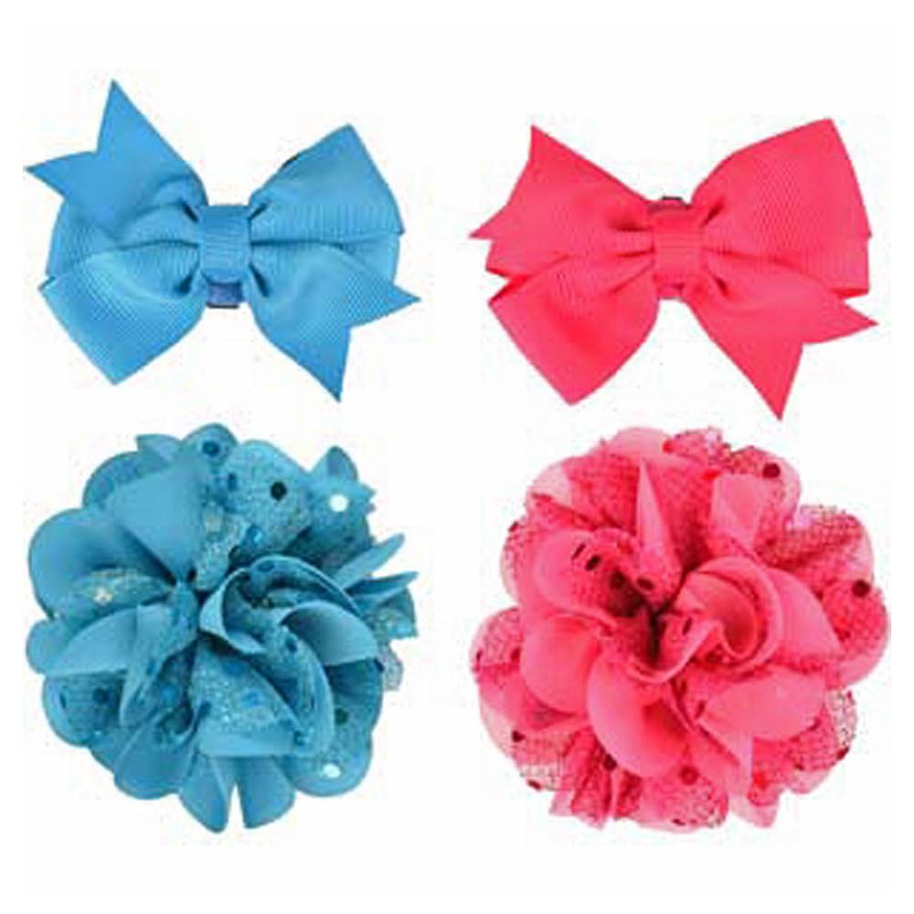 Accessoire pour collier 1 noeud et 1 fleur bleu ou rose pour chien - Imagen 4