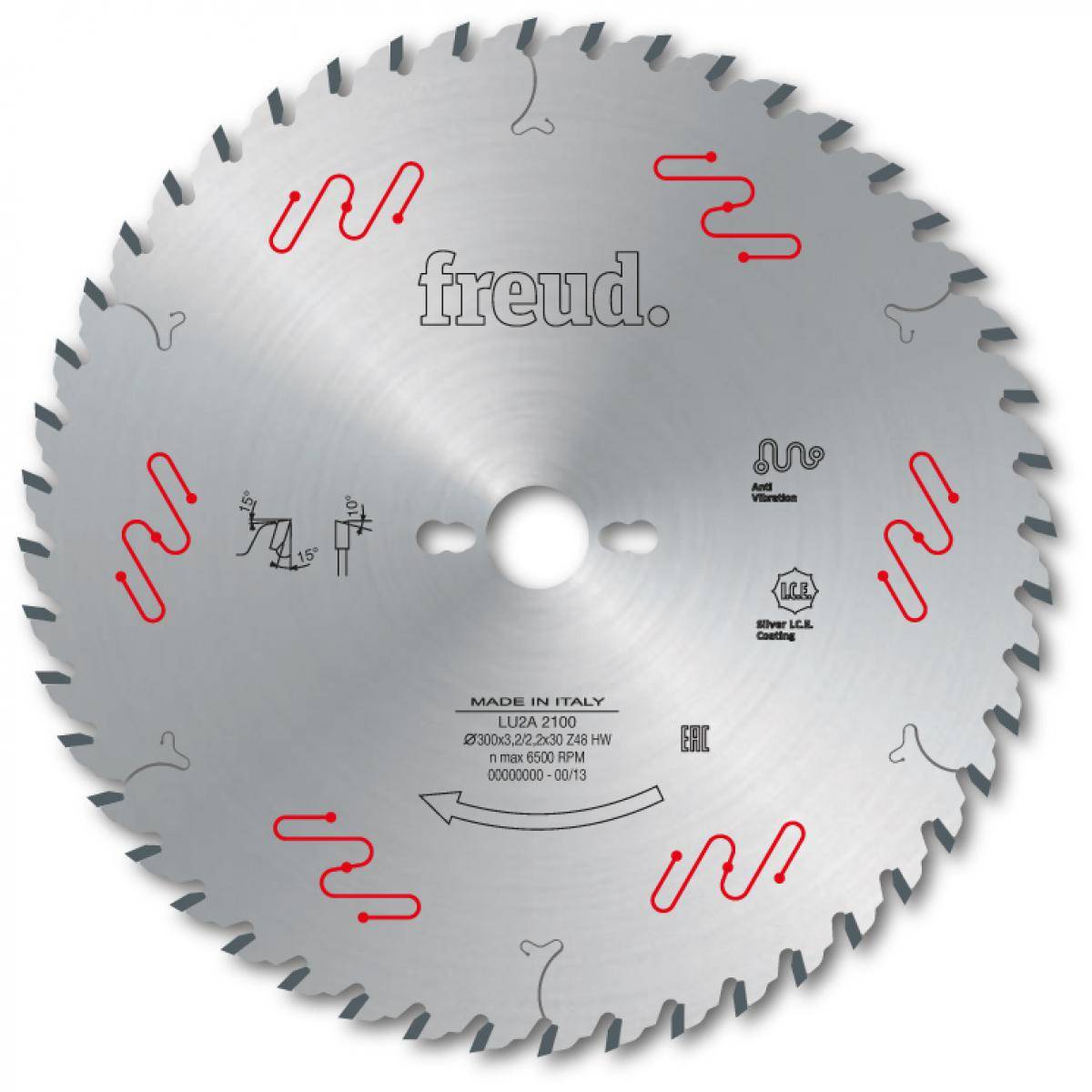 Lame pour métaux non ferreux/PVC/Aluminium FREUD - Ø550 4,2/3,5 AL30 Z132 TP+ - F03FS06608 -LU5A 2900
