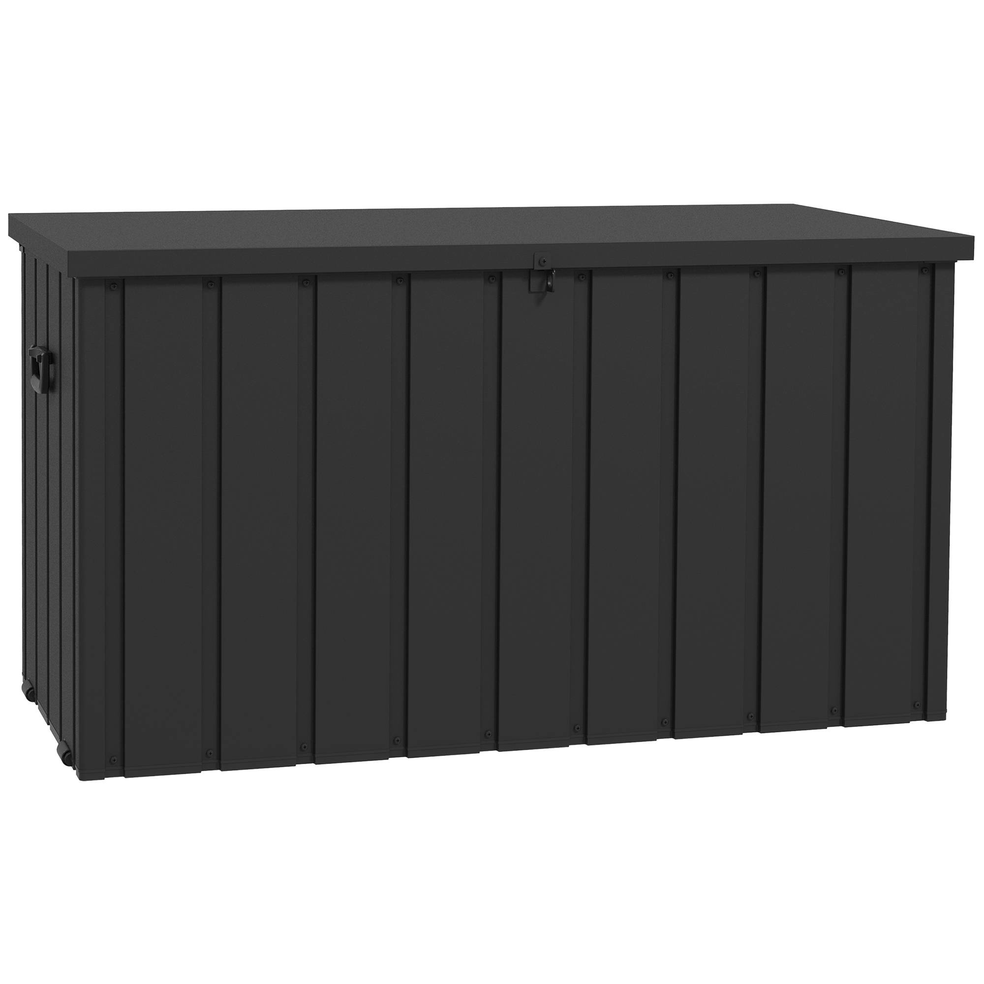 ComfortXL - Coffre de Rangement Extérieur Acier sur Roulettes Verrouillable 450L 125x61x70cm Gris - ComfortXL Outdoor Living - Image 2