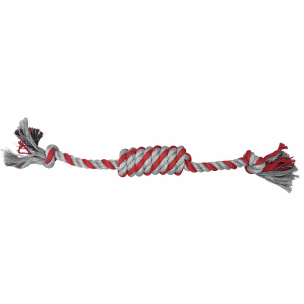 Love Story - Jouet pour Chien "Corde & Nœuds" 19cm Rouge