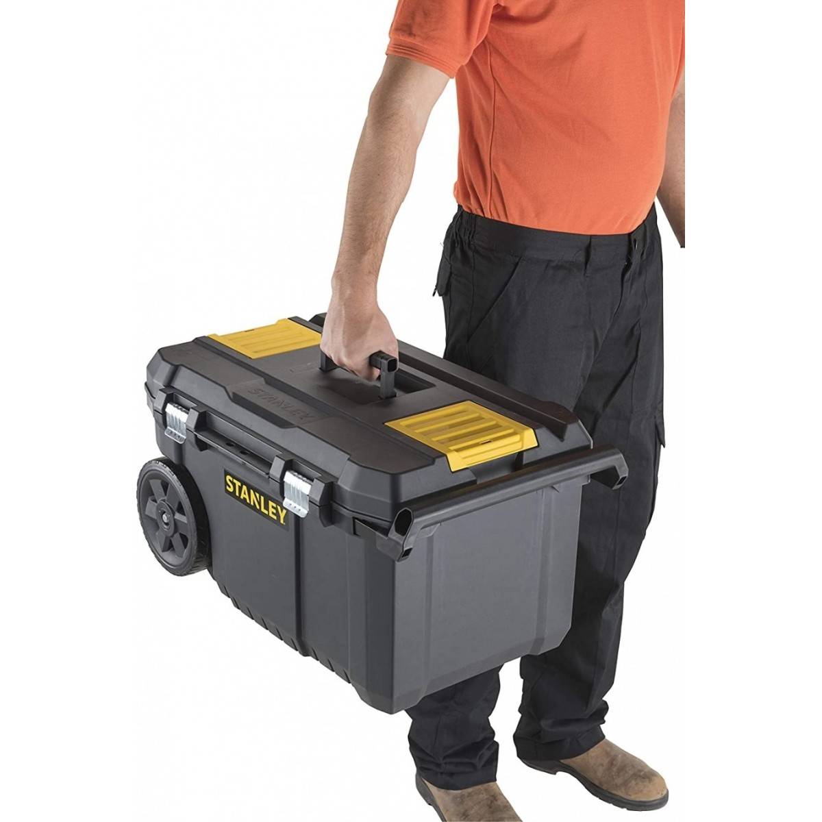 stanley - Servante à outils 50L Roulante Essential Stanley Plateau amovible Poignée métal - Imagen 5