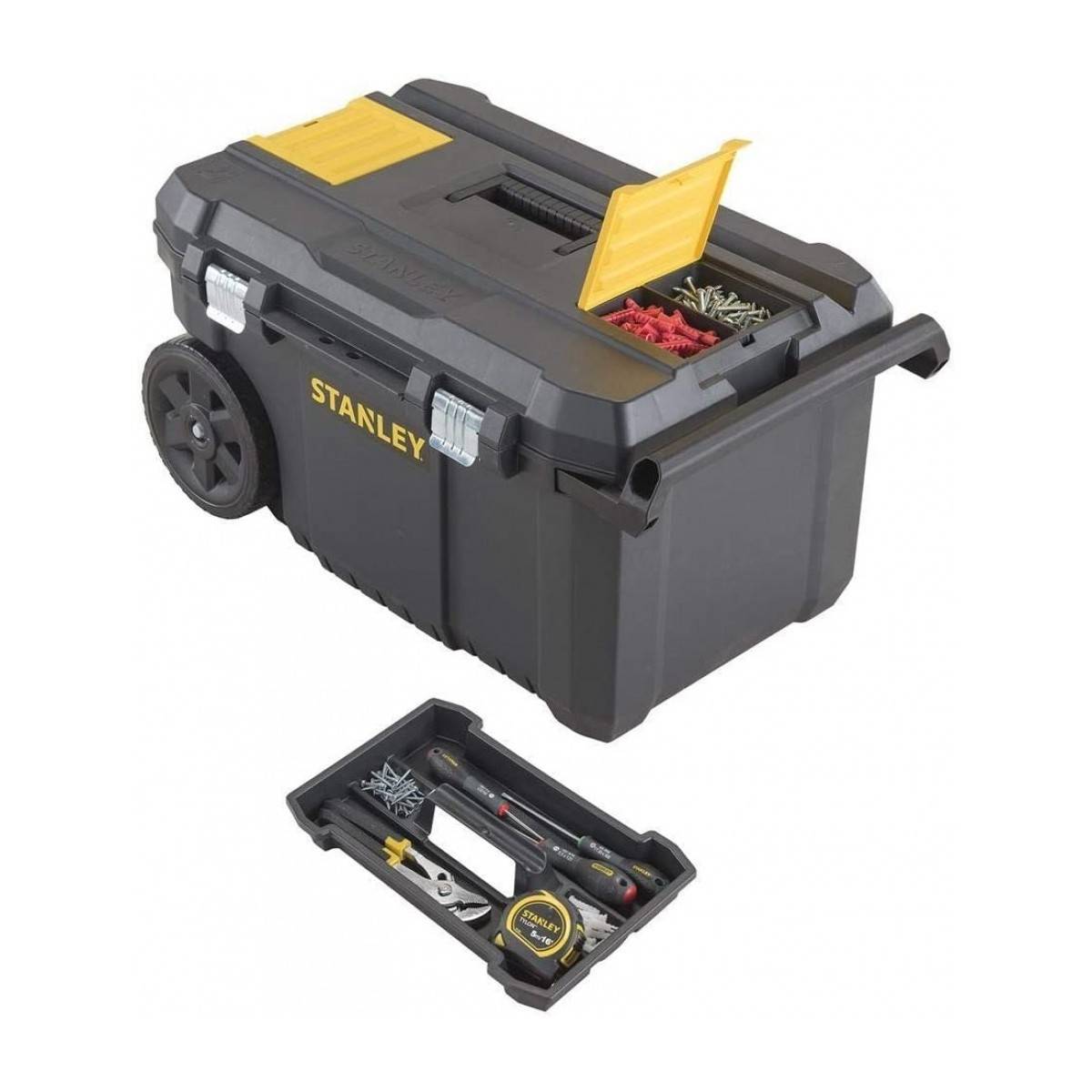 stanley - Servante à outils 50L Roulante Essential Stanley Plateau amovible Poignée métal - Imagen 2