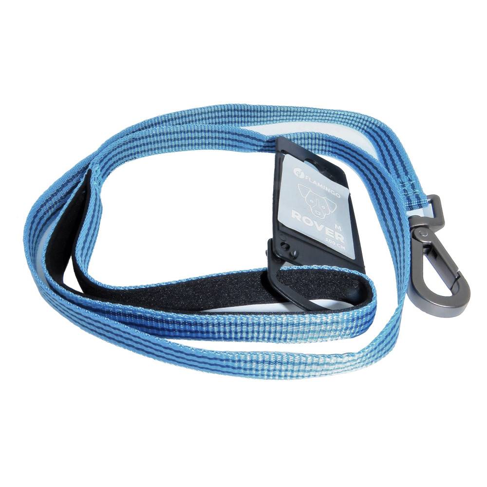 Laisse jannu bleu 1 mètre x 15 mm  pour chien. - Imagen 4