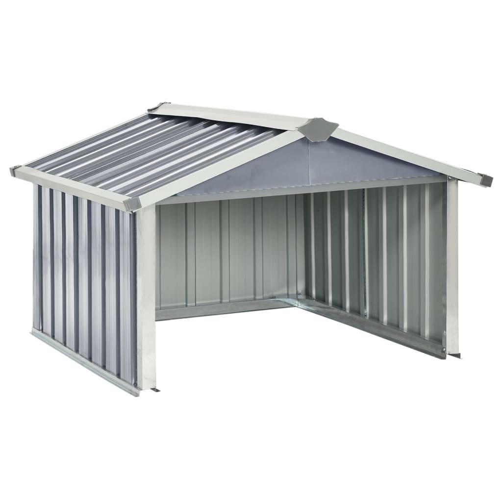 Helloshop26 - Abri pour robot de jardin 92 x 97 x 63 cm acier galvanisé gris - Imagen 1