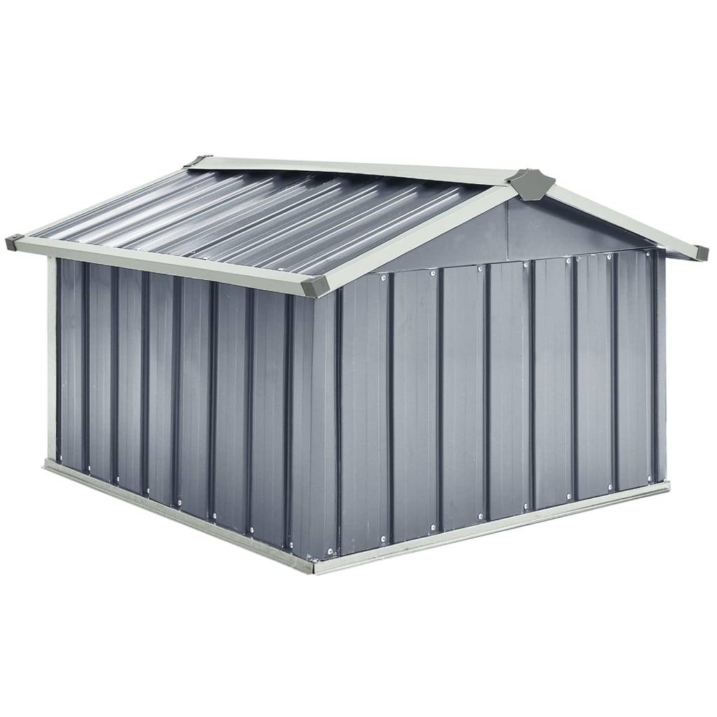 Helloshop26 - Abri pour robot de jardin 92 x 97 x 63 cm acier galvanisé gris - Imagen 4
