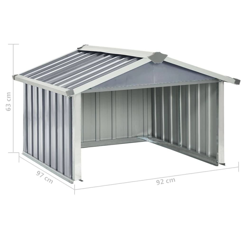 Helloshop26 - Abri pour robot de jardin 92 x 97 x 63 cm acier galvanisé gris - Imagen 7