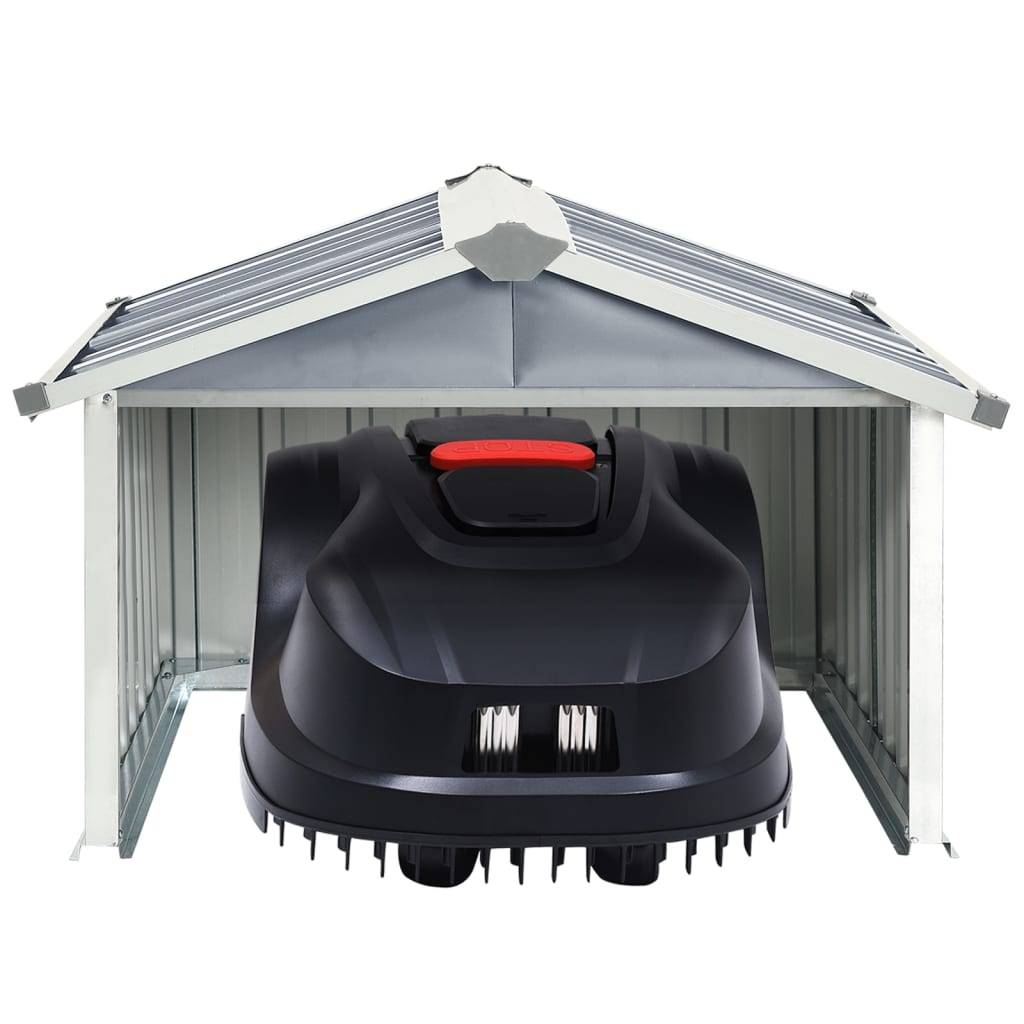 Helloshop26 - Abri pour robot de jardin 92 x 97 x 63 cm acier galvanisé gris - Imagen 2