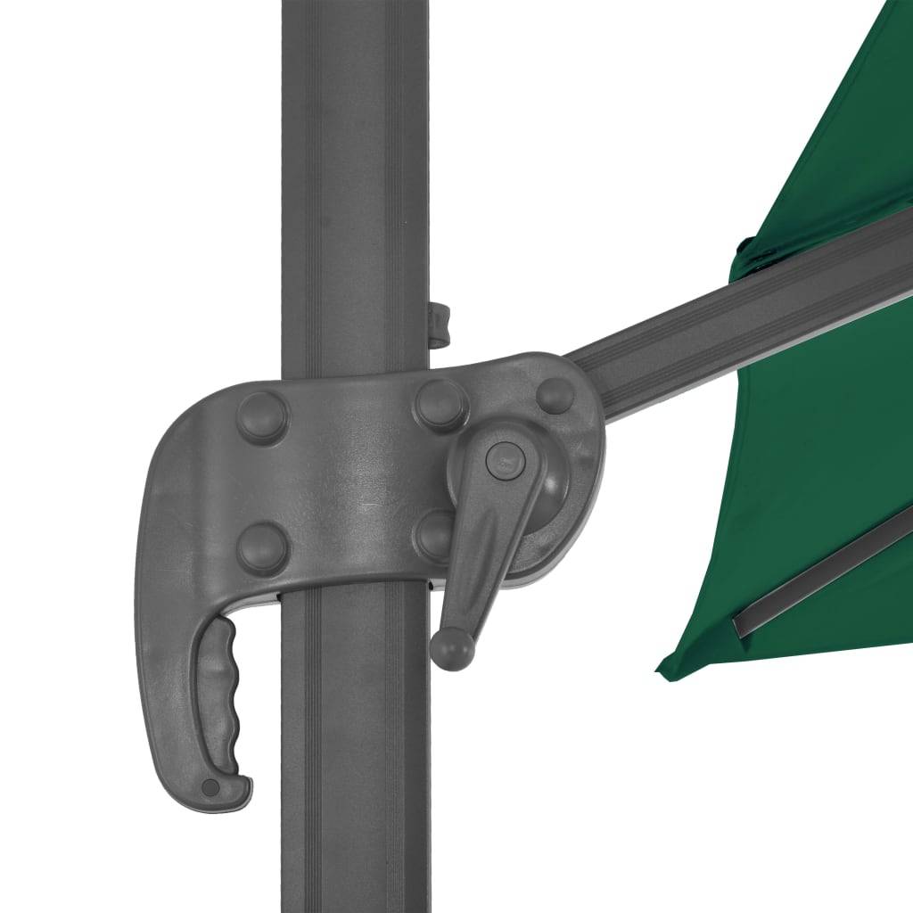 Helloshop26 - Parasol déporté avec mât en aluminium 300 x 300 cm vert - Imagen 6