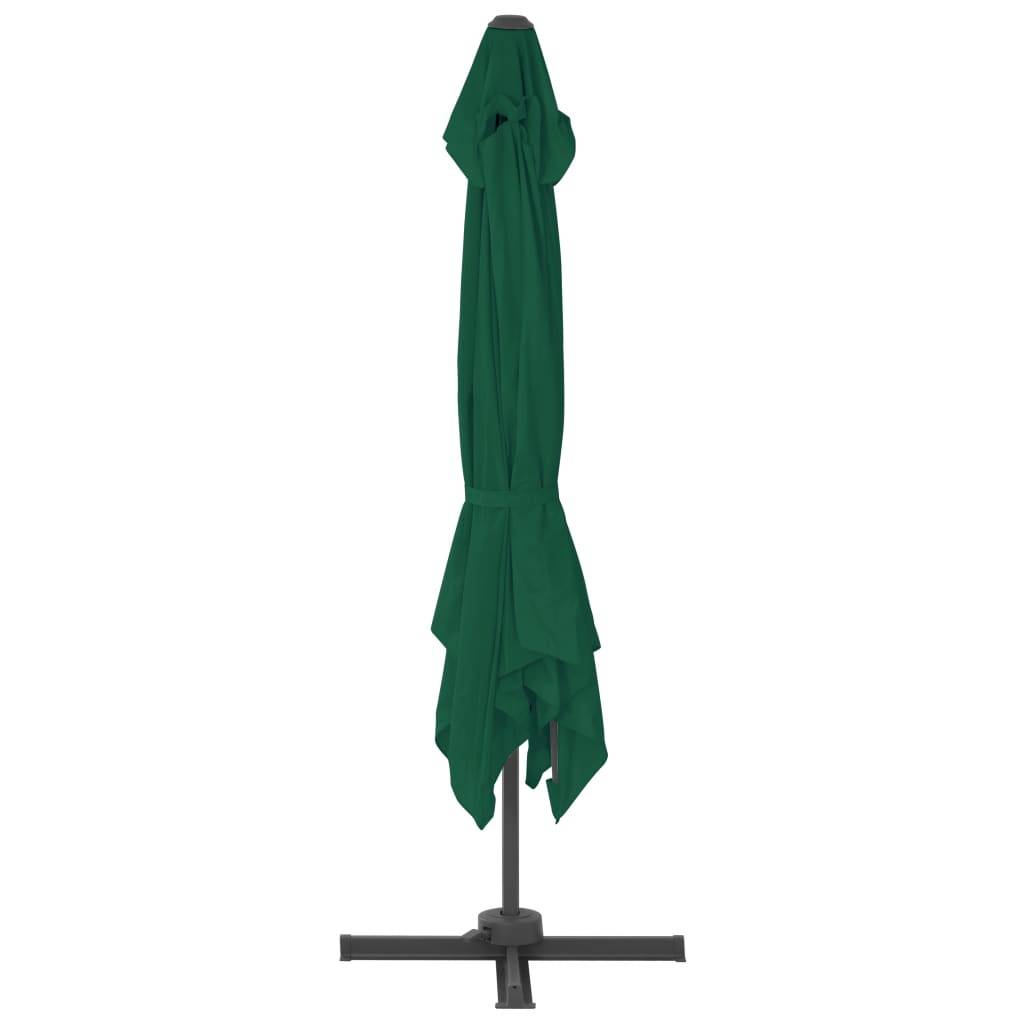 Helloshop26 - Parasol déporté avec mât en aluminium 300 x 300 cm vert - Imagen 4