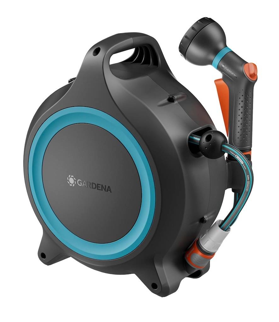 Gardena - Dévidoir portable automatique – MoveMatic – Tuyau 12,5 m – Enroulement RollControl - Image 1