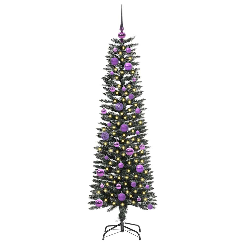 Sapin de Noël | Arbre de Noël artificiel Vert 150 cm PVC, plastique et acier Maison Chic - Image 3