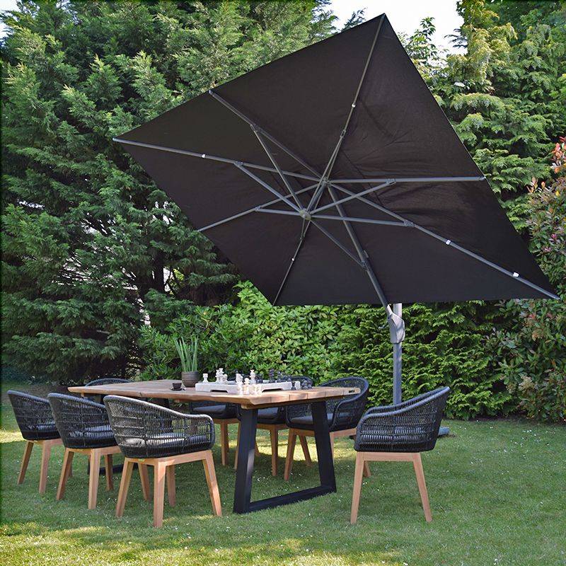 Parasol déporté noir 4x3 Neptunia - Gecko Jardin - Imagen 1