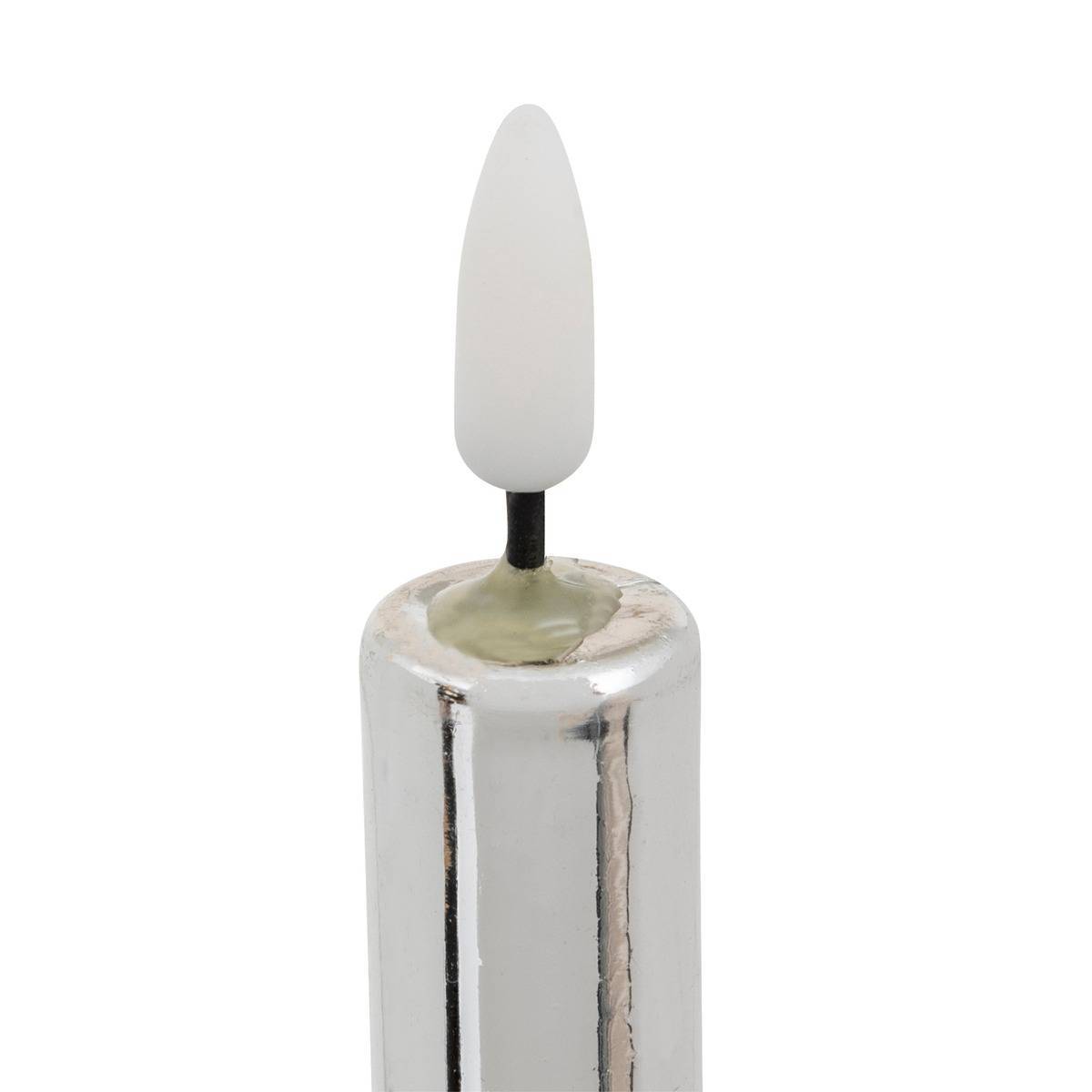 Feeric Christmas - Lot de 2 bougies LED bâton métal argent - Feeric Lights & Christmas - Image 3