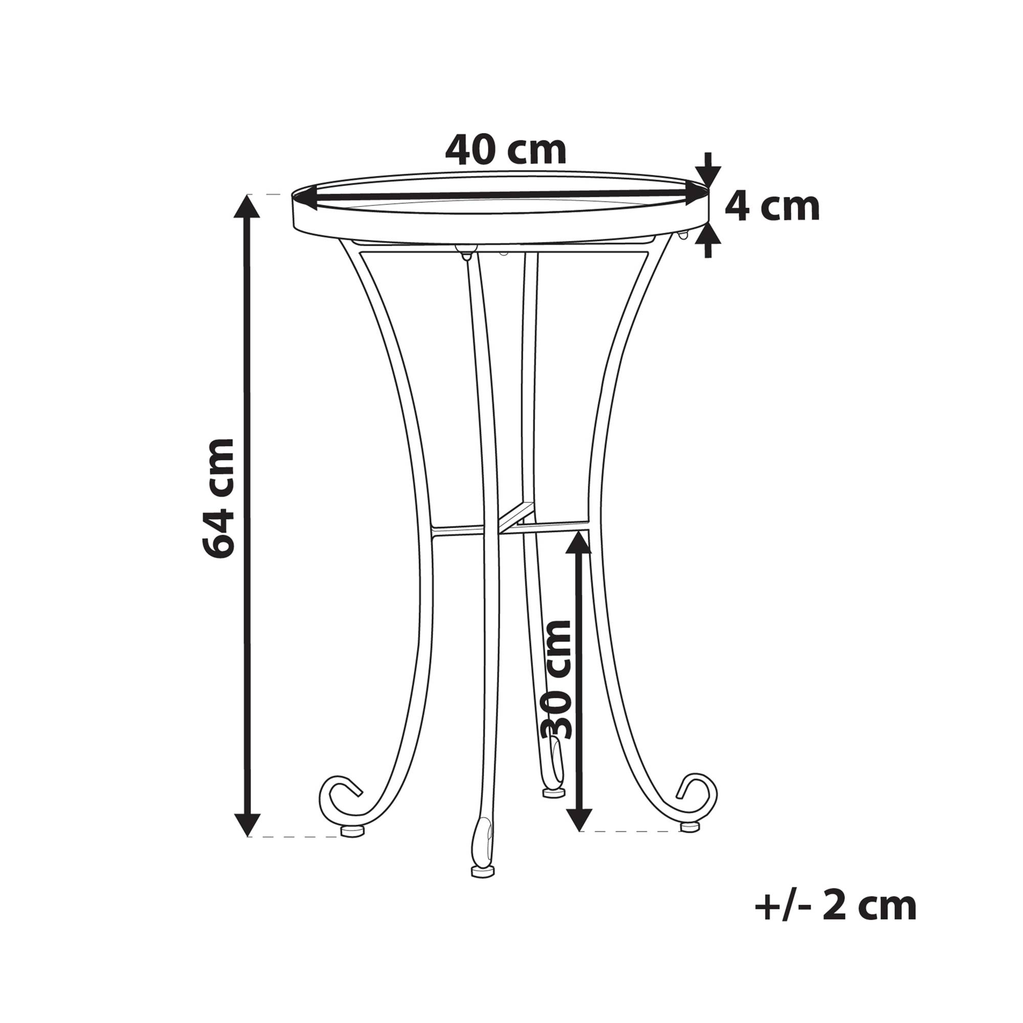 Table ronde,  Métal Rose CAVINIA - Beliani - Image 2
