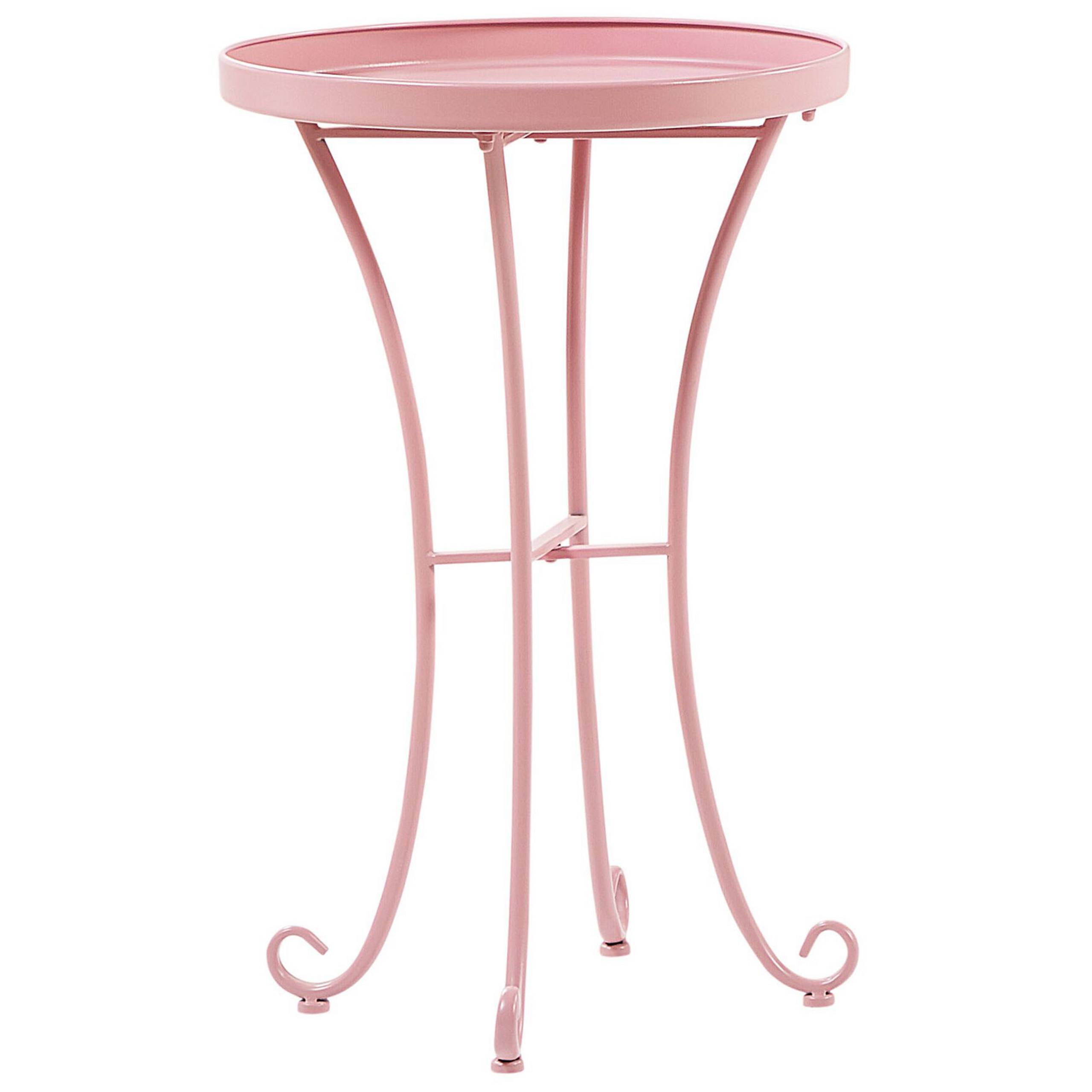 Table ronde,  Métal Rose CAVINIA - Beliani - Image 1