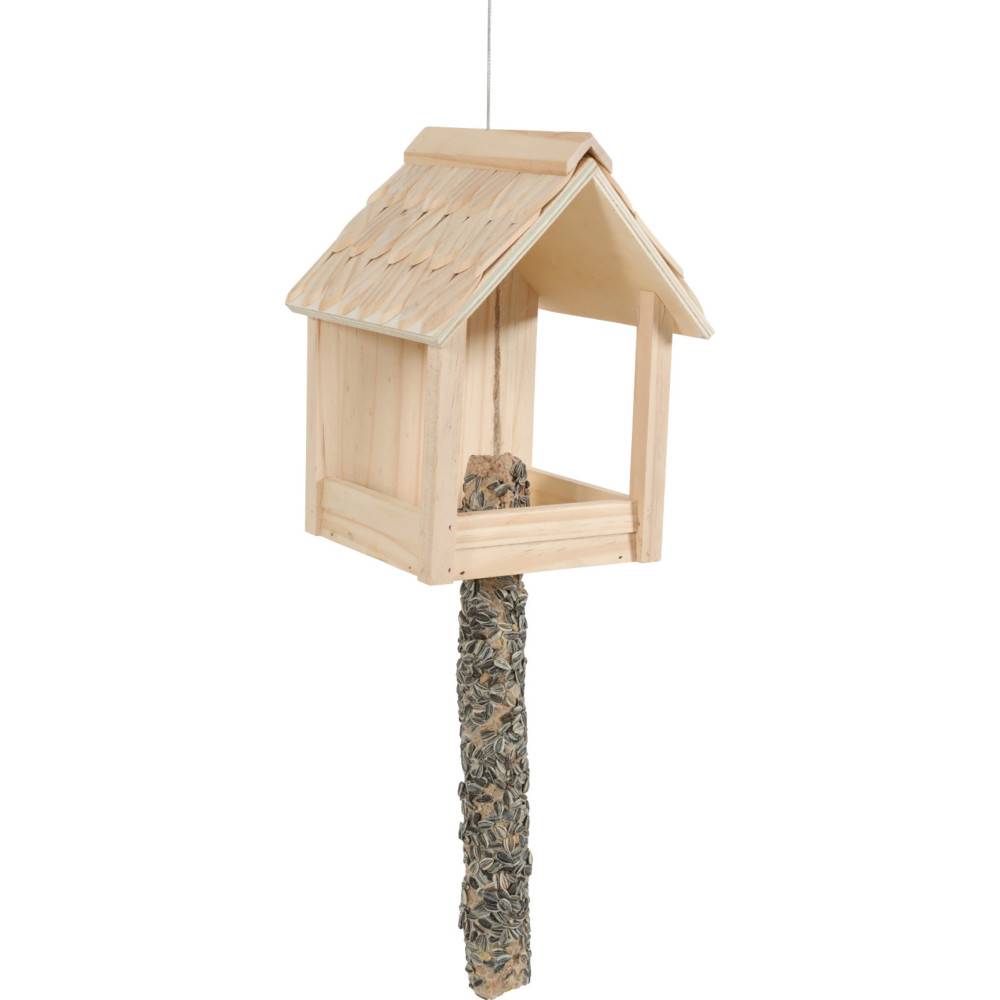 Zolux - Mangeoire Cup Grizzli 3 en 1 , toit en bois, pour oiseaux - Image 3