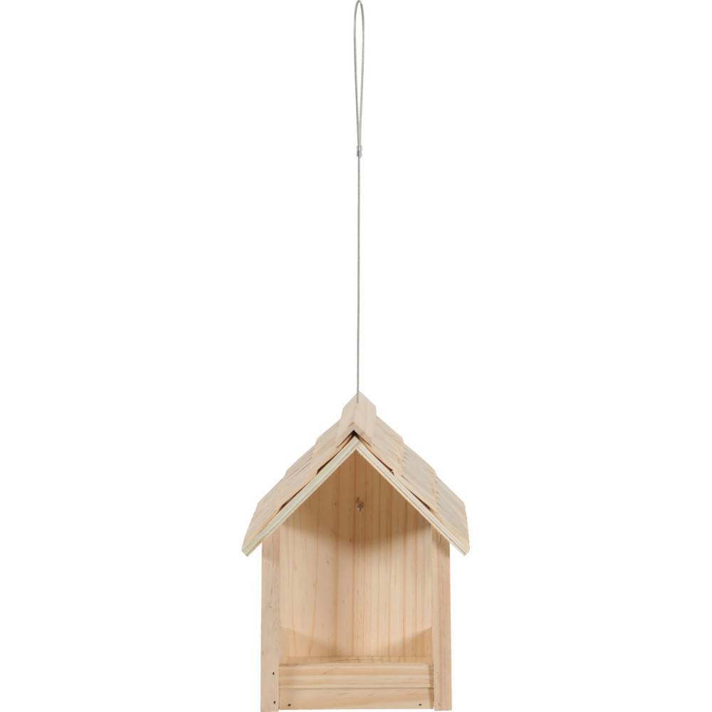 Zolux - Mangeoire Cup Grizzli 3 en 1 , toit en bois, pour oiseaux - Imagen 2