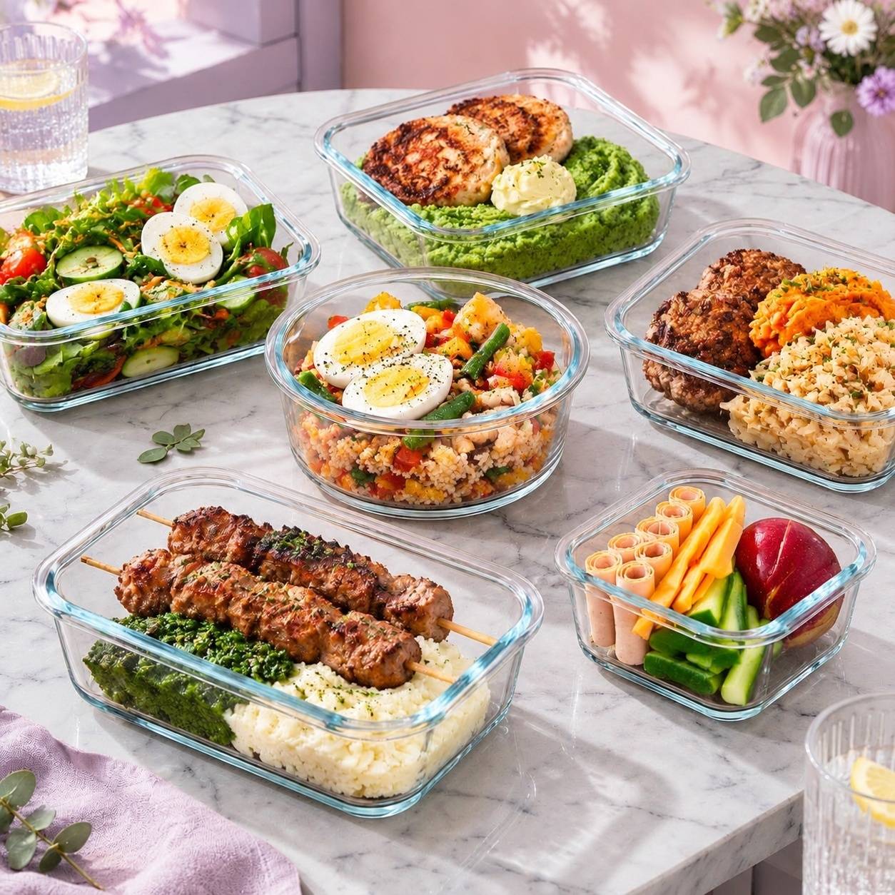 30 Contenants Alimentaires en Verre Borosilicate avec Couvercles Hermétiques - Image 7