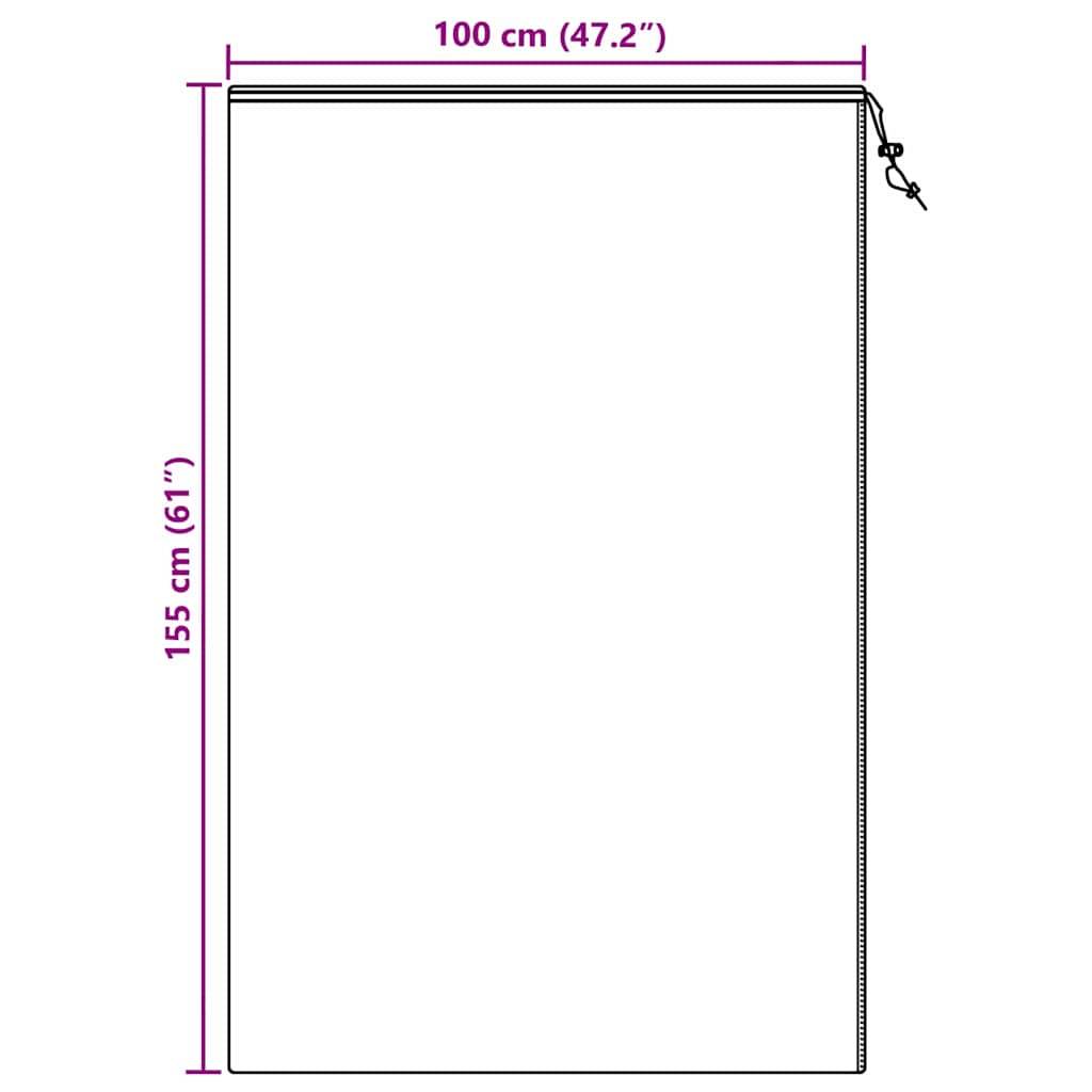 Lot de 5 Housses de Protection Hiver Polaire Tissu Non Tissé avec Zip pour Jardin Vert 1.55x1m – ComfortXL Outdoor Living - Image 6