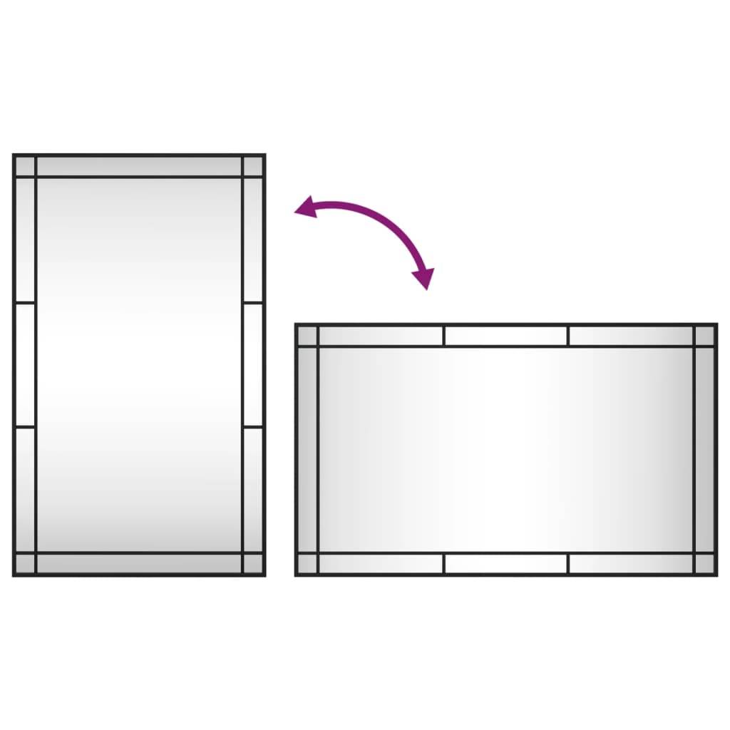 Maison Chic - Miroir mural - Miroir décoratif noir 60x100 cm rectangulaire fer - Image 7