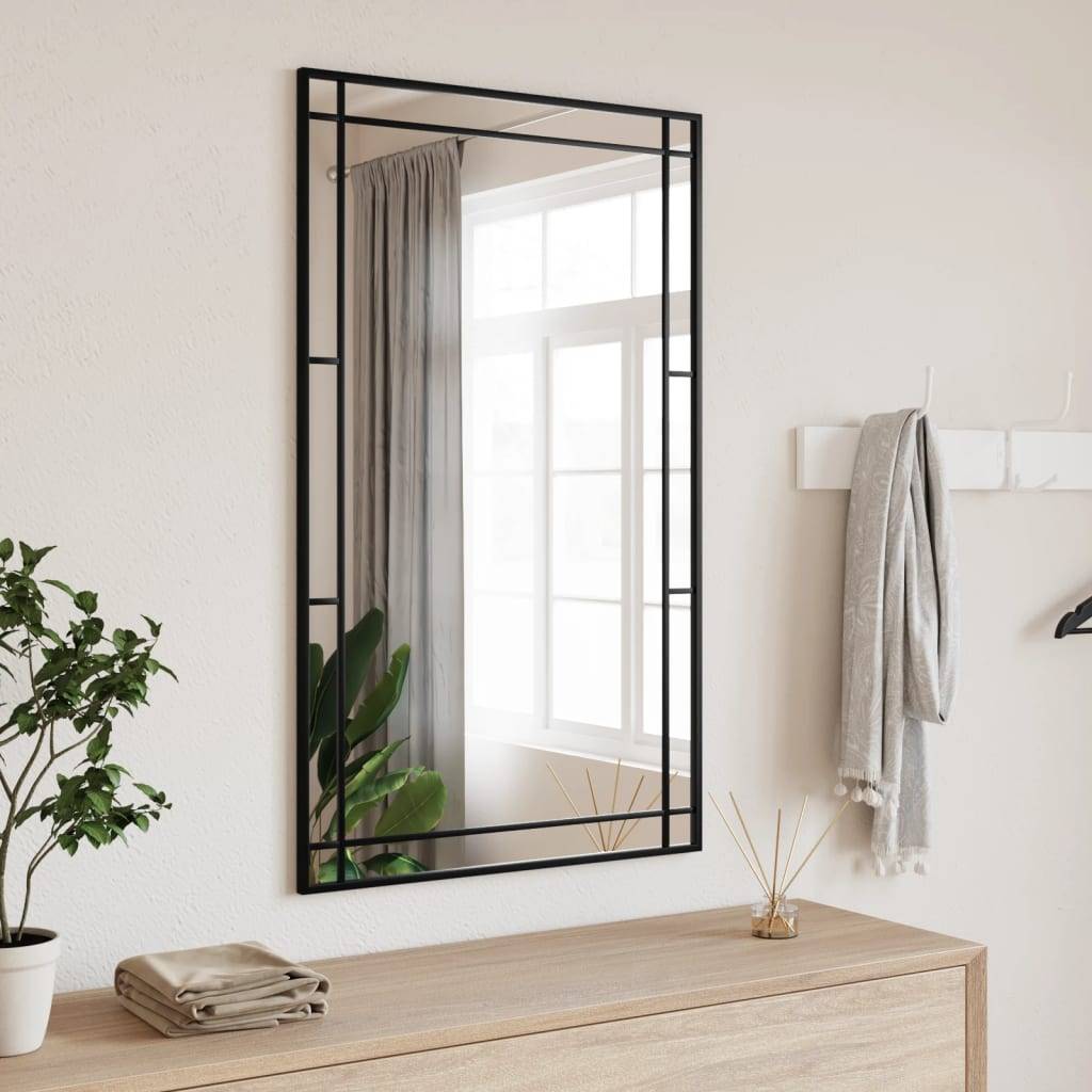 Maison Chic - Miroir mural - Miroir décoratif noir 60x100 cm rectangulaire fer - Image 2