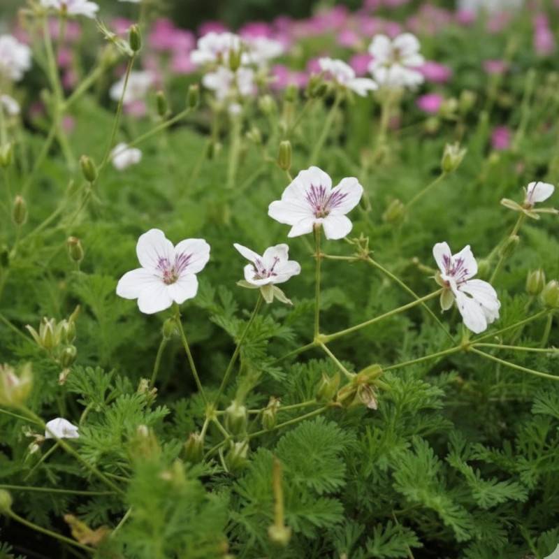 Bec de Grue Stephanie, Erodium à fleurs Blanche/ - feuillage Persistant - Godet - 5/20 cm - Image 3