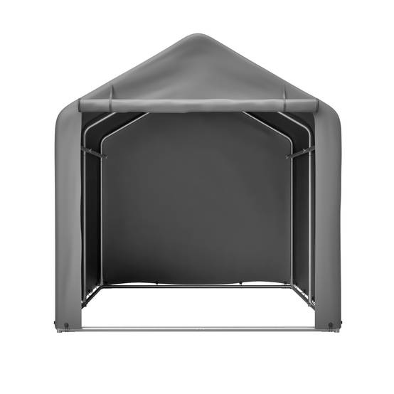 Garage à vélos 160x220x165cm gris PE imperméable avec porte roulante, rangement pour jardin - Image 8