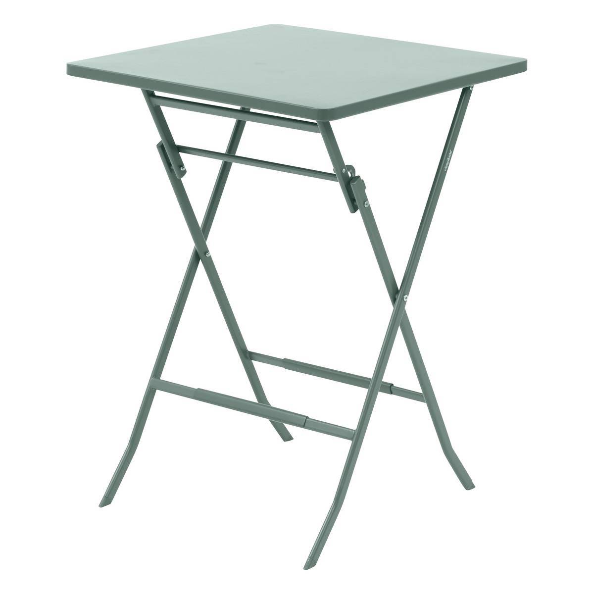 Hesperide - Table haute pliante de jardin "Greensboro" vert olive 2 places en acier traité époxy Hespéride - Imagen 1