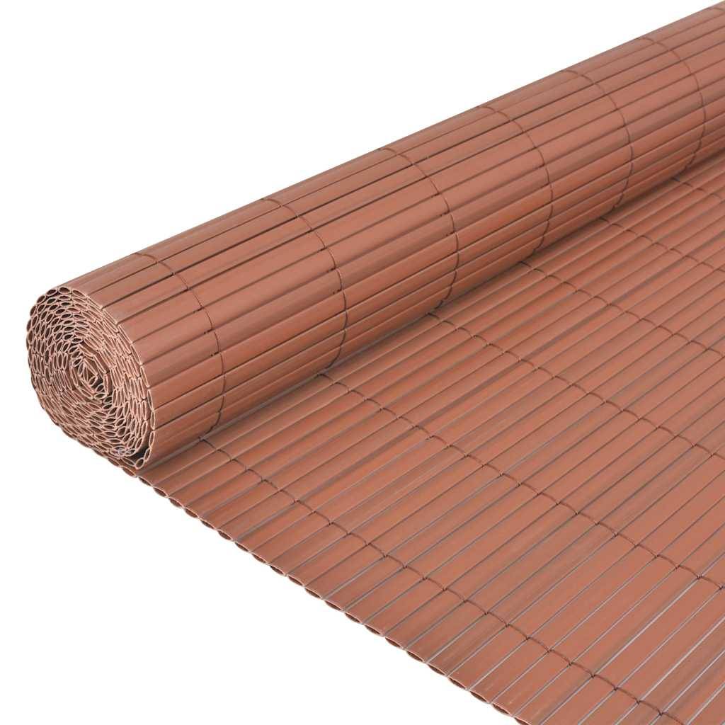 Clôture de jardin PVC Marron 90 x 500 cm - PANGIVO - Image 4