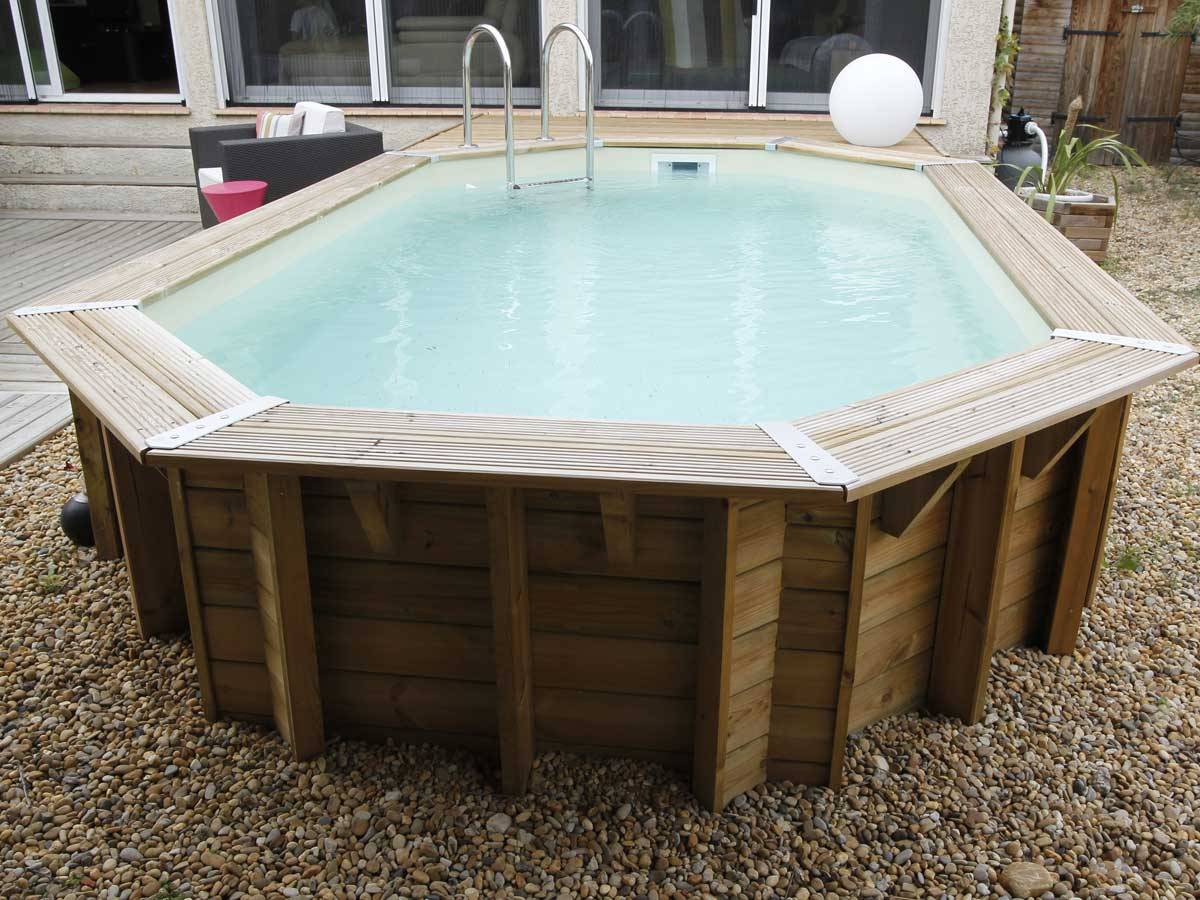 Ubbink - Piscine bois Océa 5,50 x 3,55 x 1,20 m - Liner bleu - Ubbink - Imagen 1