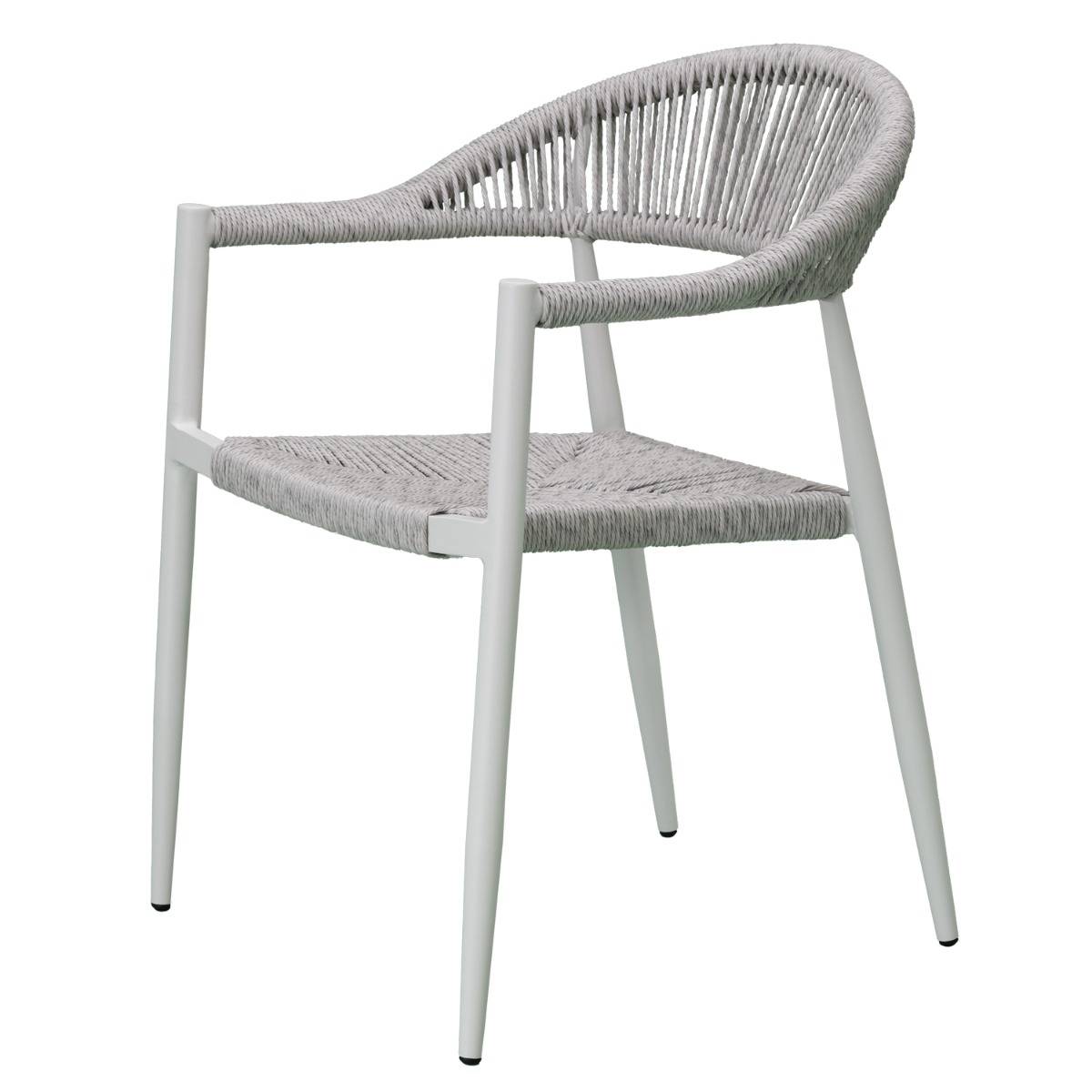 Gecko Jardin - Fauteuil aluminium blanc et corde tressée blanc chiné Casamance - Gecko Jardin - Imagen 2